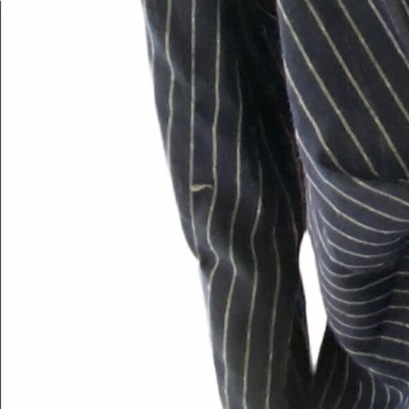 Everly Womens Blue and White Striped Shirt Size L - Picture 6 of 6